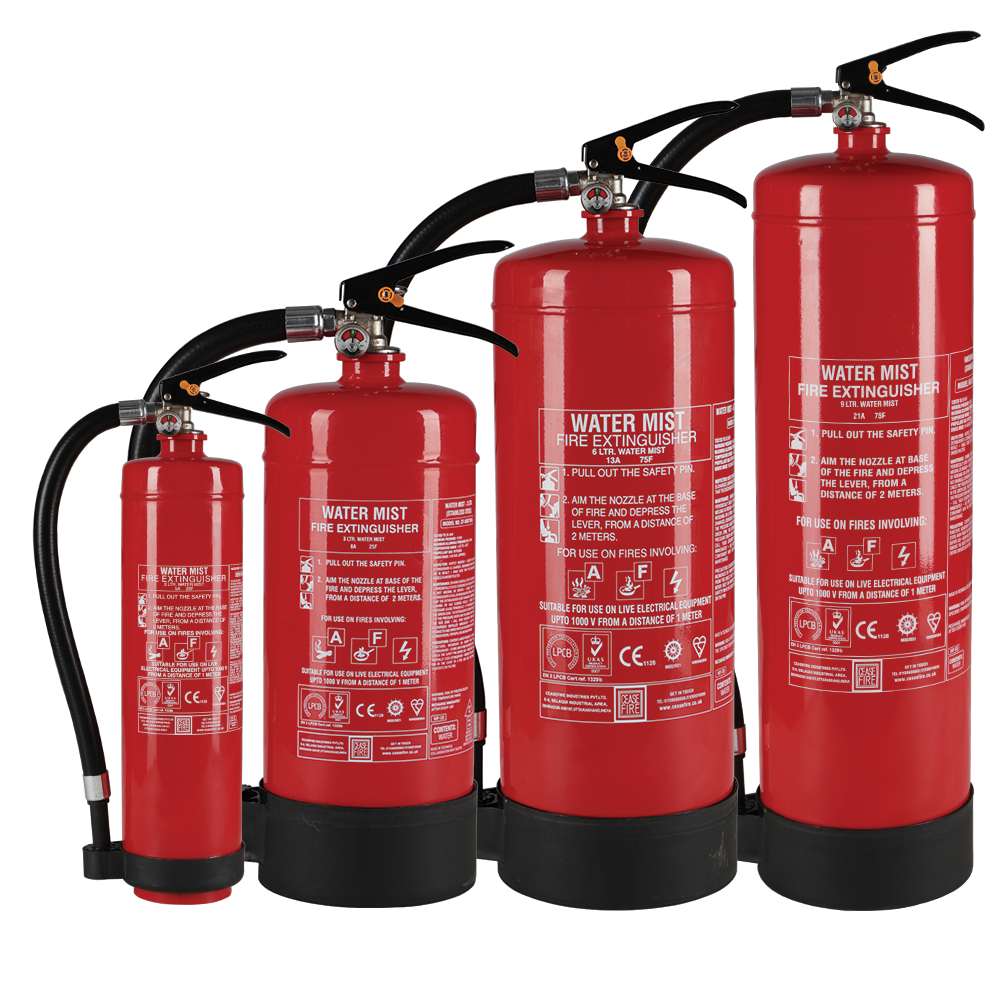 Portable Water Mist Based Extinguishers